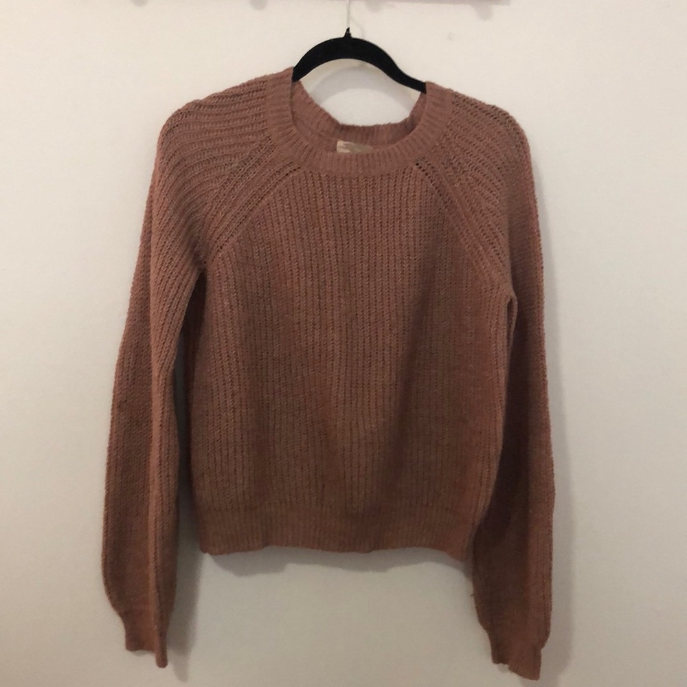 BLUSH PINK CREW NECK SWEATER